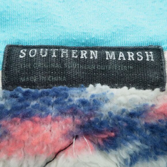 Southern Marsh Sweater XXL Cream Harbuck Aztec Pullover Fleece 1/4 Zip - Picture 3 of 13
